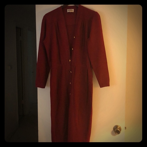 Vintage St John Marie Gray Collection Knit Dress - Picture 1 of 4